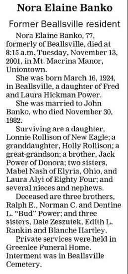 Nora Elaine Bank
